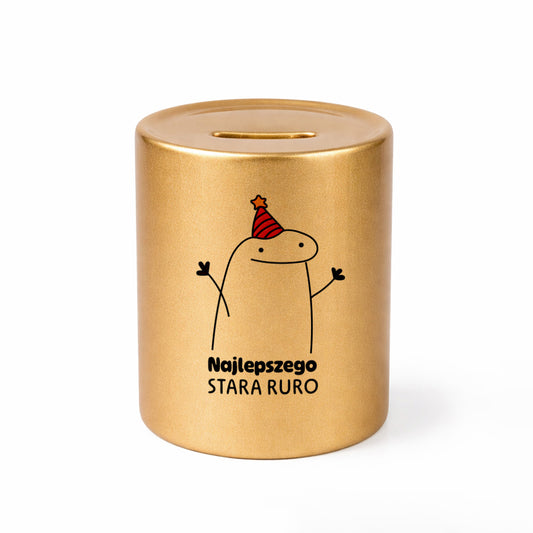 SKARBONKA ceramiczna z nadrukiem "Najlepszego stara ruro"