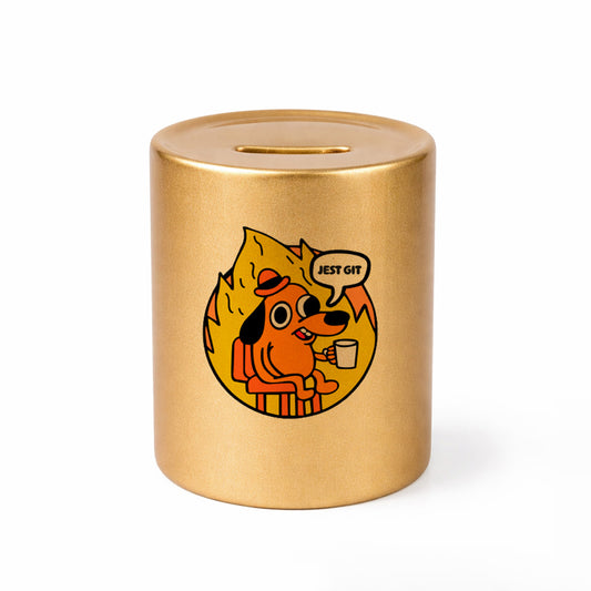 SKARBONKA ceramiczna z nadrukiem "jest git"