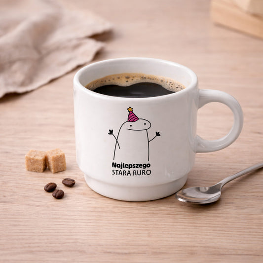 Filiżanka 250 ml z nadrukiem "Najlepszego stara ruro"