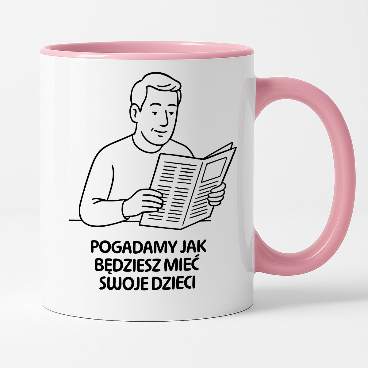 Kubek z nadrukiem "Pogadamy jak będziesz mieć swoje dzieci" - Cytaty TATY - DZIEŃ TATY