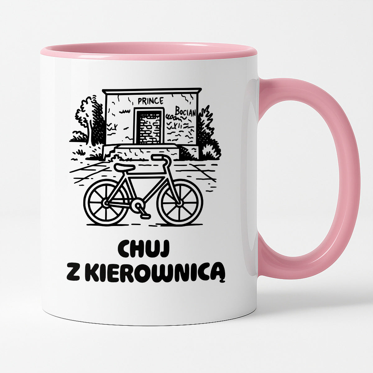 Kubek z nadrukiem - HITY POLSKIEGO INTERNETU - PAWEŁ JUMPER - "Chuj z kierownicą"