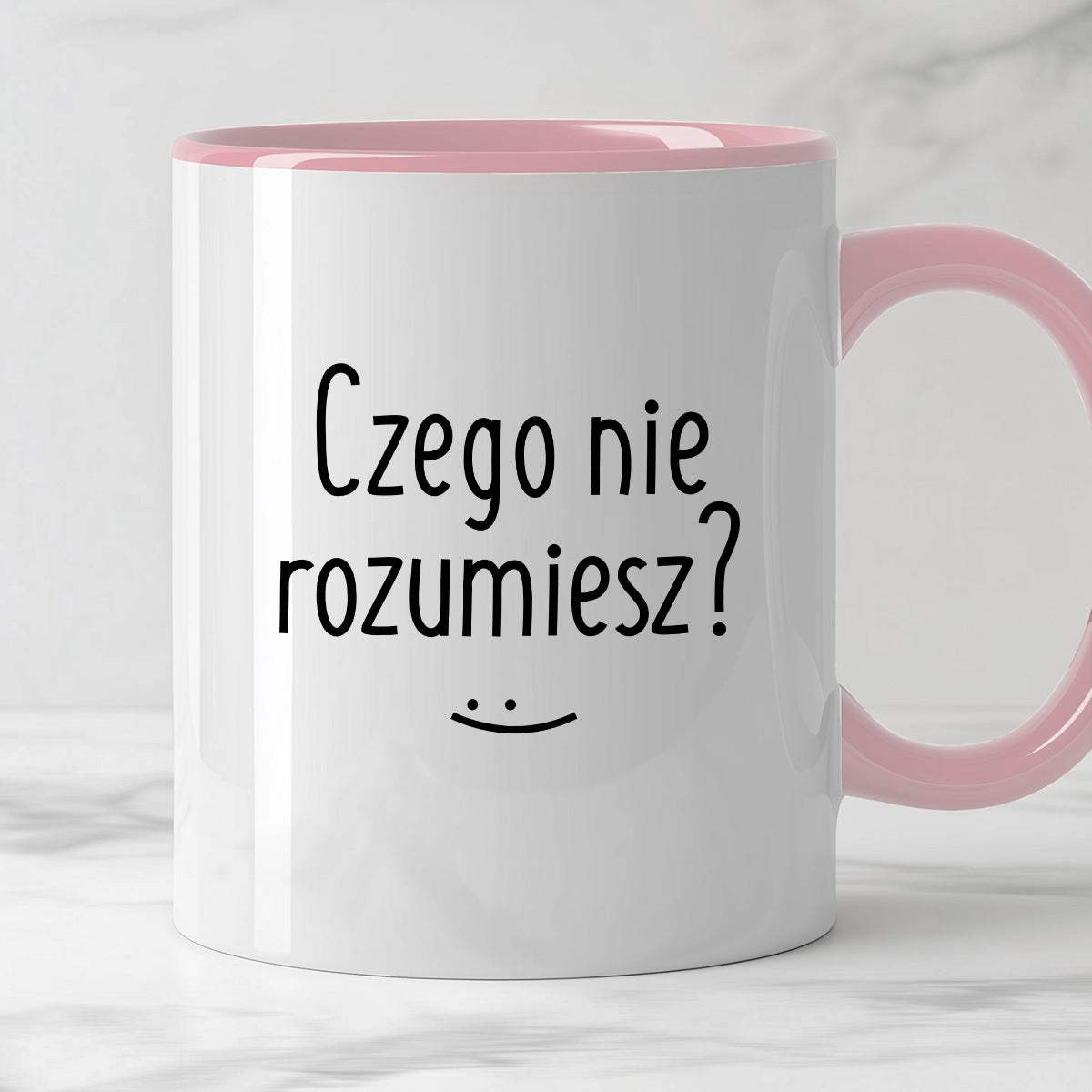 Kubek z nadrukiem "Czego nie rozumiesz?"