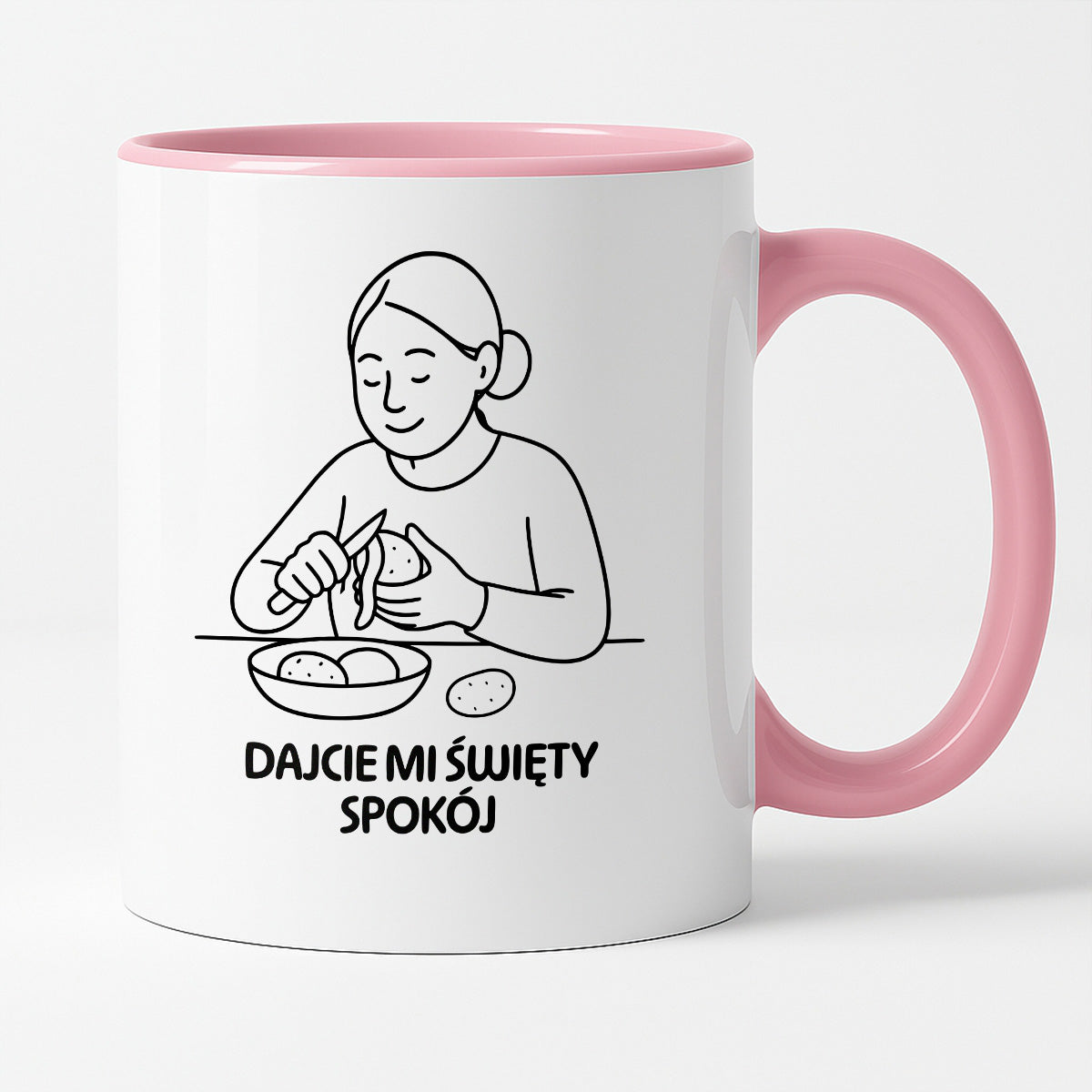 Kubek z nadrukiem "Dajcie mi święty spokój" - Cytaty MAMY - DZIEŃ MAMY