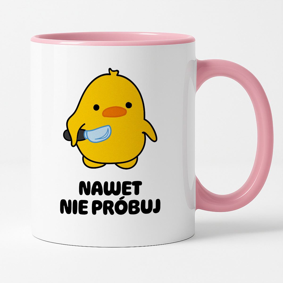 Kubek z nadrukiem - "Nawet nie próbuj"