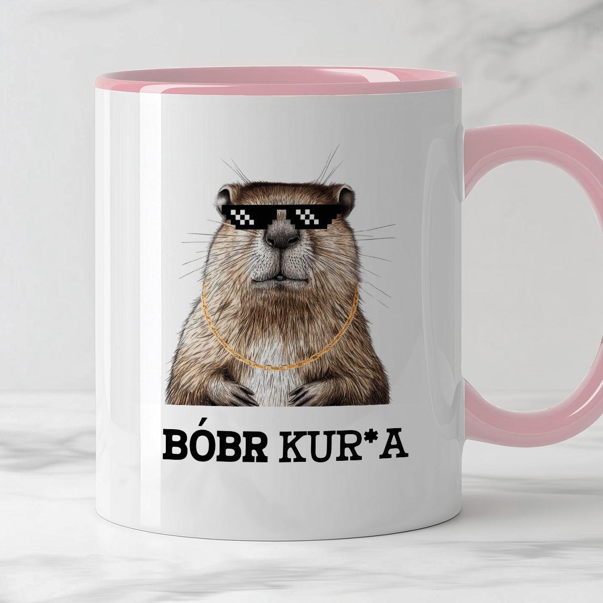 Kubek z nadrukiem "Bóbr kur*a"