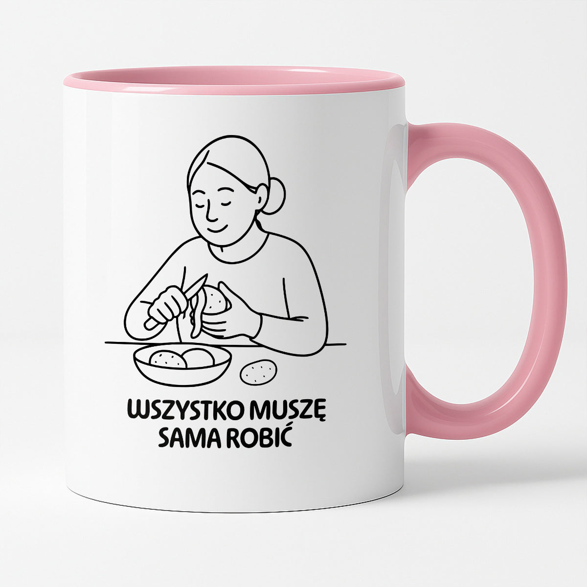 Kubek z nadrukiem "Wszystko muszę sama robić" - Cytaty MAMY - DZIEŃ MAMY