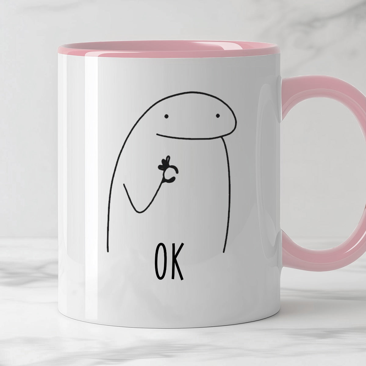 Kubek z nadrukiem "OK"