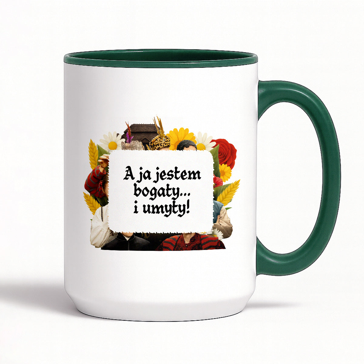 Kubek z nadrukiem "A ja jestem bogaty... i umyty!" NOWE 1670