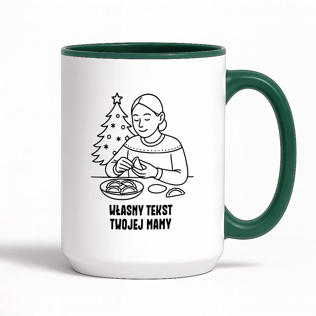 Kubek świąteczny z cytatem MAMY SPERSONALIZOWANY - "Własny tekst Twojej Mamy"