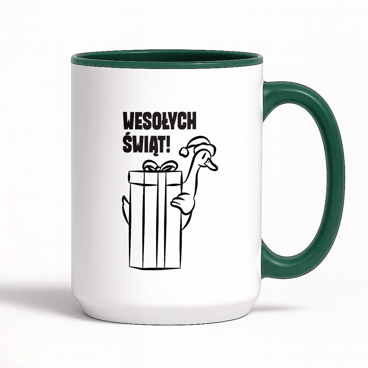 Kubek świąteczny z GĄSKĄ - "WESOŁYCH ŚWIĄT"