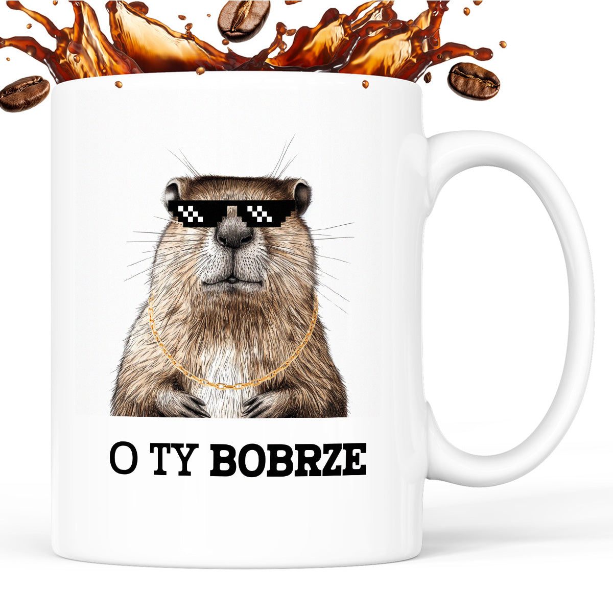 Kubek z nadrukiem "O Ty bobrze"