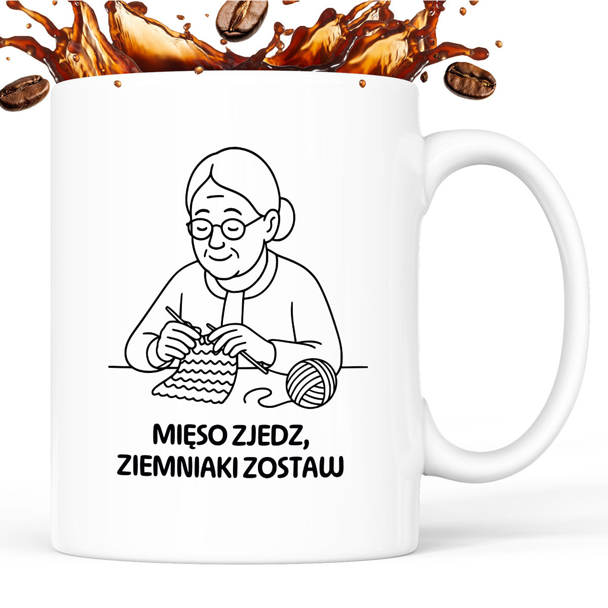 Kubek dla Babci / Dziadka - "Mięso zjedz, ziemniaki zostaw"