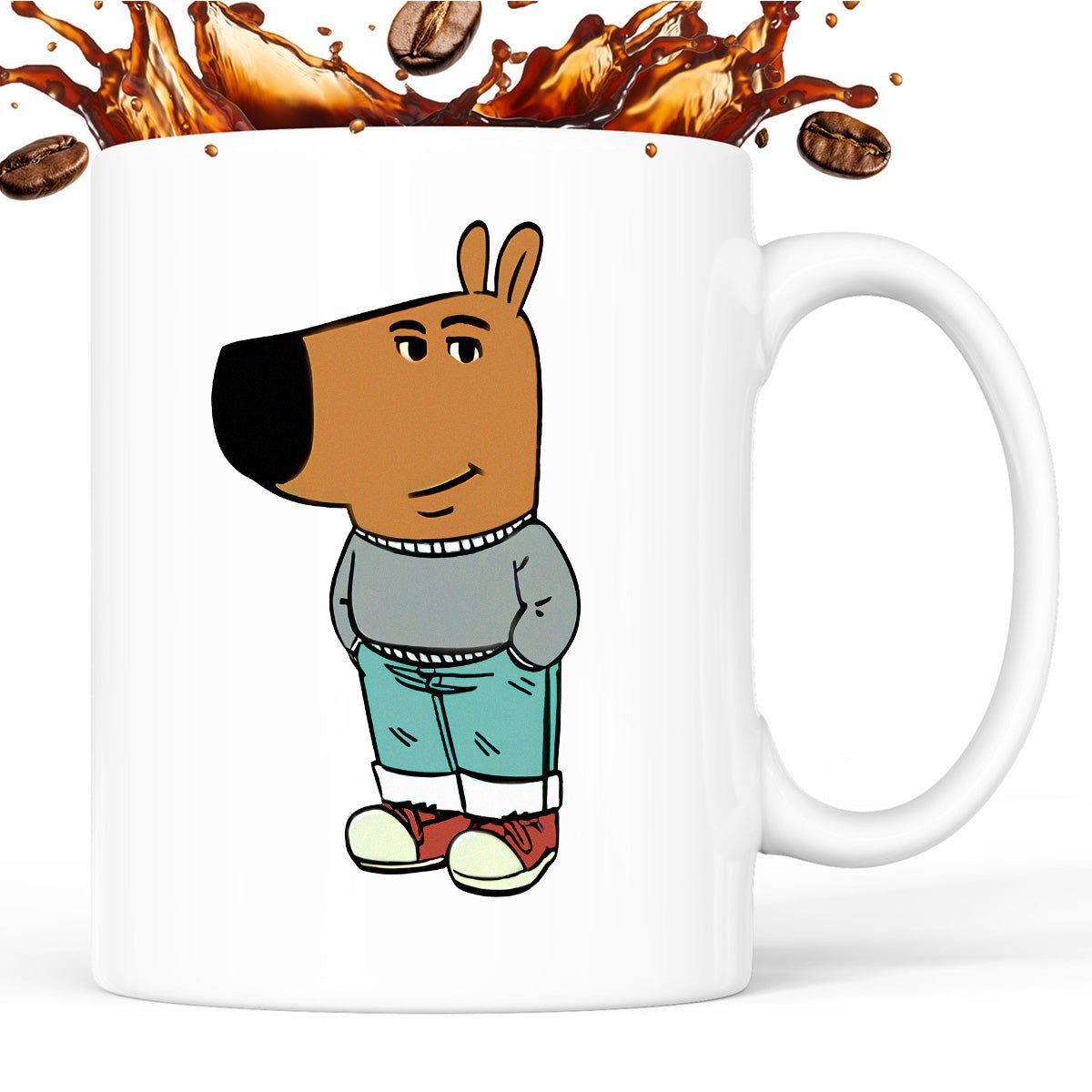 Kubek z nadrukiem "Wyluzowany ziomeczek / chill guy"