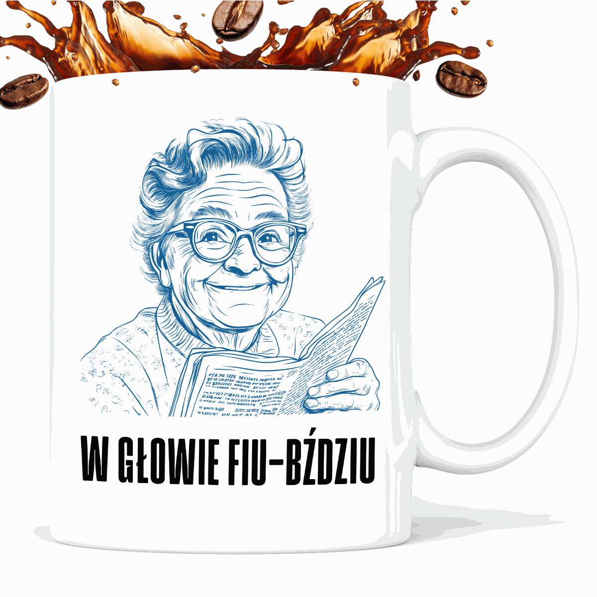 Kubek z cytatem Dziadka "W głowie fiu-bździu"