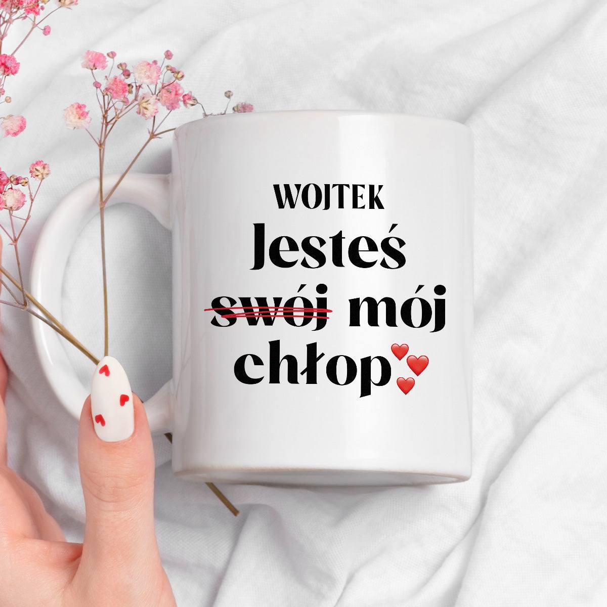 Kubek spersonalizowany z nadrukiem "Jesteś (swój) mój chłop" - FB