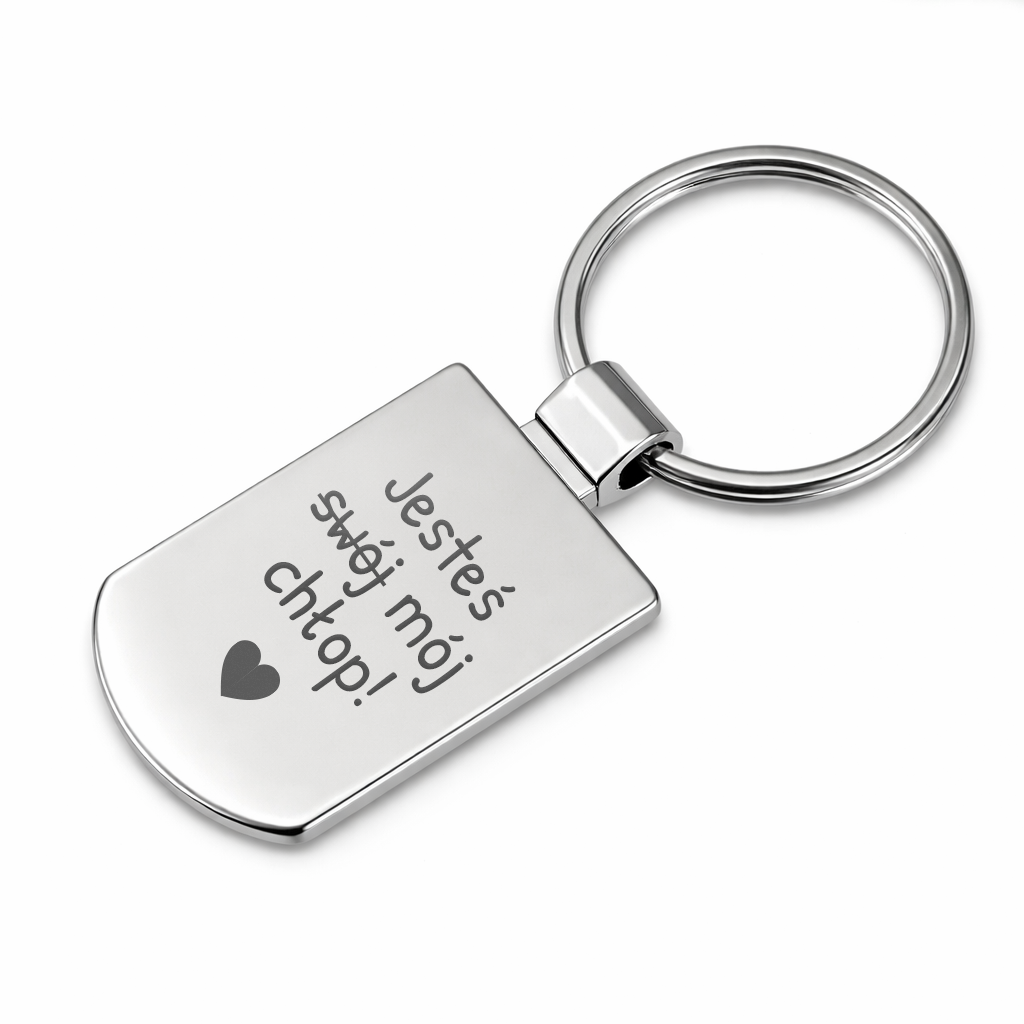 Brelok z grawerem "Jesteś (swój) mój chłop"