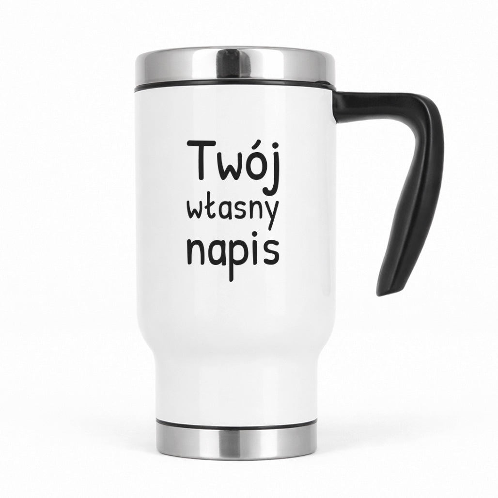 Kubek termiczny COMFORT 480 ml z własnym napisem - I