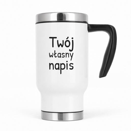 Kubek termiczny COMFORT 480 ml z własnym napisem - I