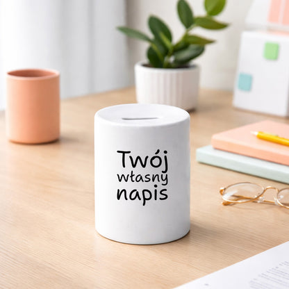 SKARBONKA ceramiczna z własnym napisem - IV