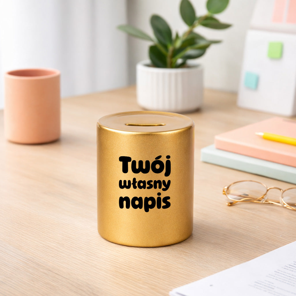SKARBONKA ceramiczna z własnym napisem - III