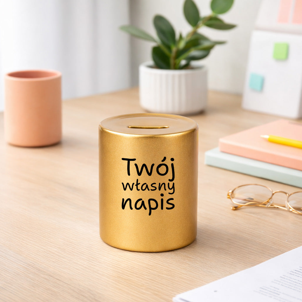 SKARBONKA ceramiczna z własnym napisem - IV