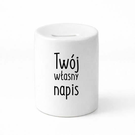 SKARBONKA ceramiczna z własnym napisem - II