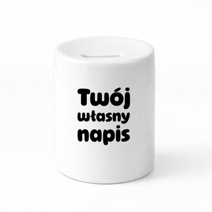 SKARBONKA ceramiczna z własnym napisem - III