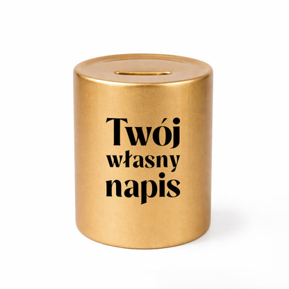 SKARBONKA ceramiczna z własnym napisem - I