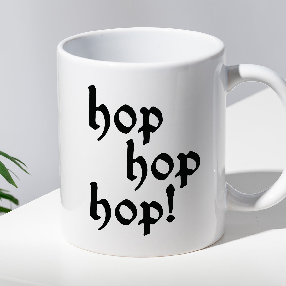 Kubek z nadrukiem "hop, hop, hop!"