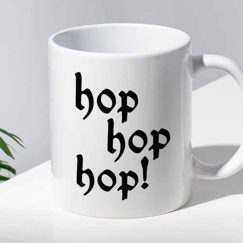 Kubek z nadrukiem "hop, hop, hop!"