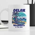 Kubek z nadrukiem "Relax, we all die in the end"