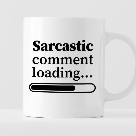 Kubek z nadrukiem "Sarcastic comment loading…"