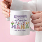 Kubek z nadrukiem "Najlepsza mama na świecie" z imieniem mamy, persona