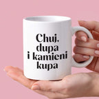 Kubek z nadrukiem "Chuj, dupa i kamieni kupa" 330 ml