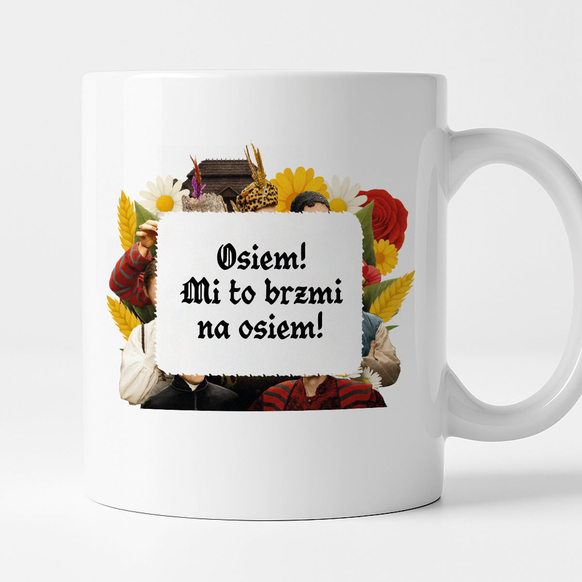 Kubek z nadrukiem "Osiem! Mi to brzmi na osiem!" NOWE 1670
