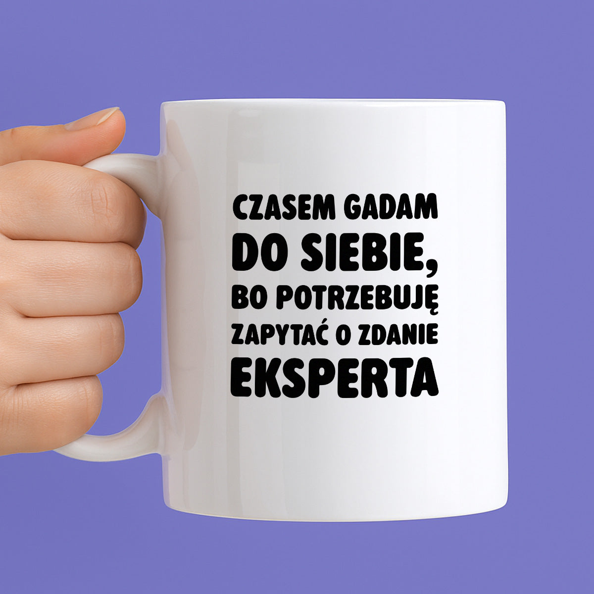 Kubek z nadrukiem - "Czasem gadam do siebie"
