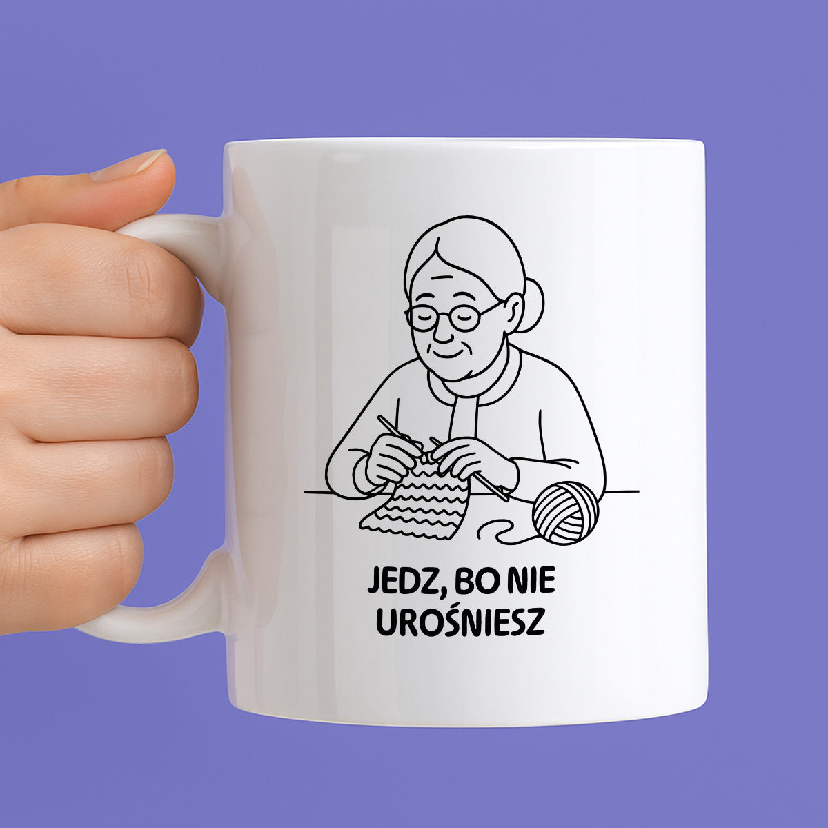 Kubek dla Babci / Dziadka - "Jedz, bo nie urośniesz"