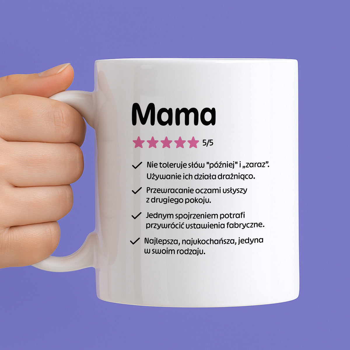 Kubek z nadrukiem - "Mama 5/5"