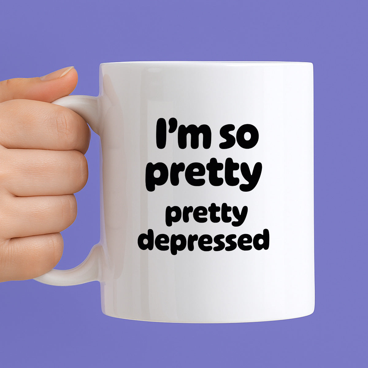 Kubek z nadrukiem - "I'm so pretty pretty depressed'