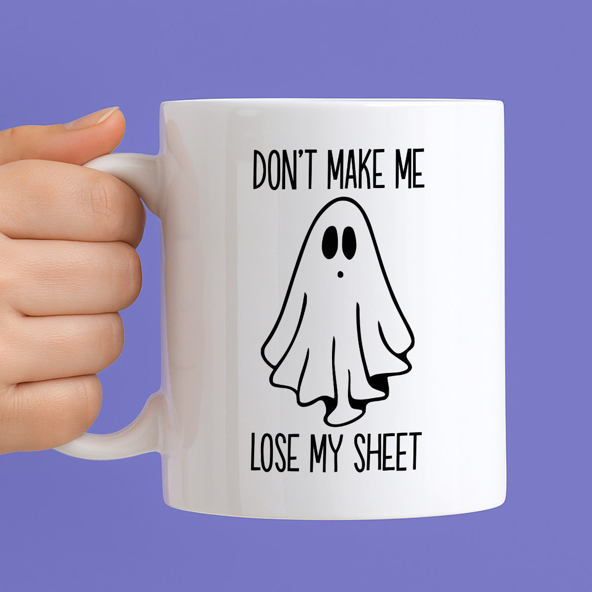 Kubek z nadrukiem "Don't make me loose my sheet"