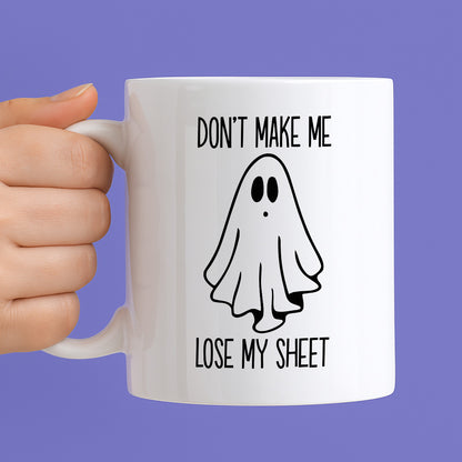 Kubek z nadrukiem "Don't make me loose my sheet" HALLOWEEN 🎃