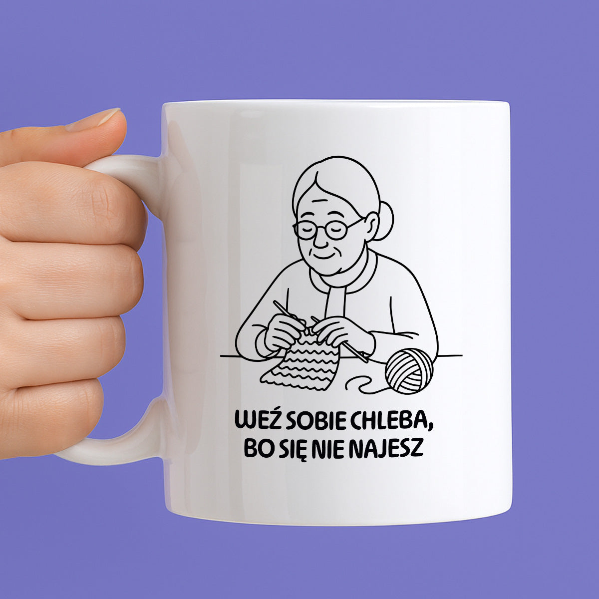 Kubek dla Babci / Dziadka - "Weź sobie chleba, bo się nie najesz"