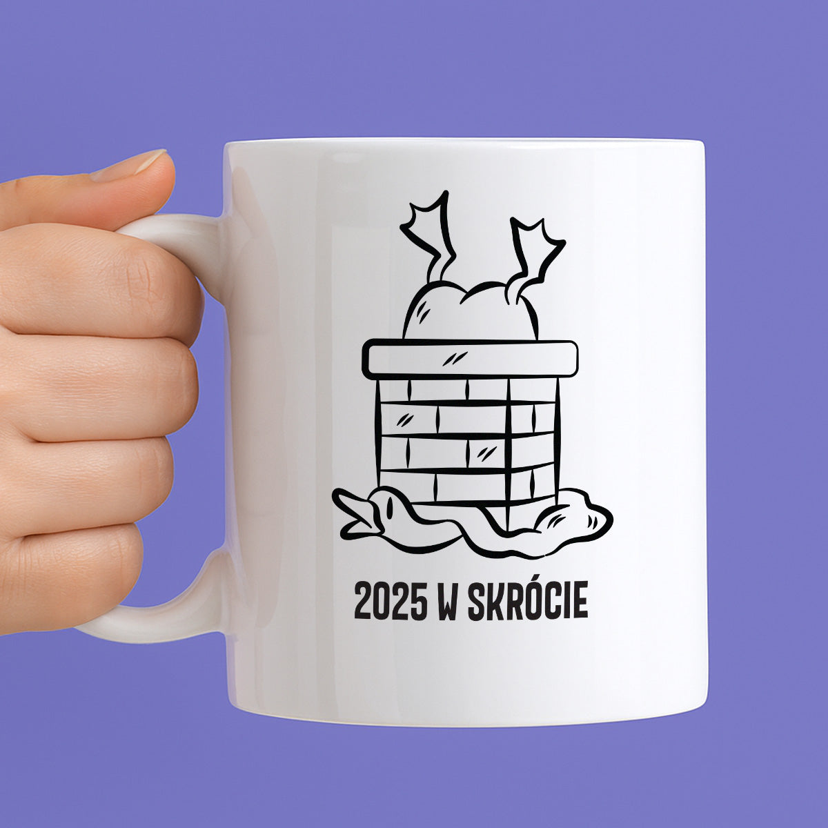 Kubek świąteczny z GĄSKĄ - "2025 W SKRÓCIE"