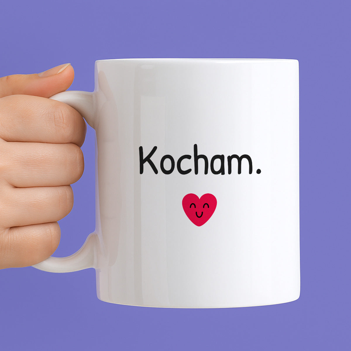Kubek z nadrukiem - "Kocham."