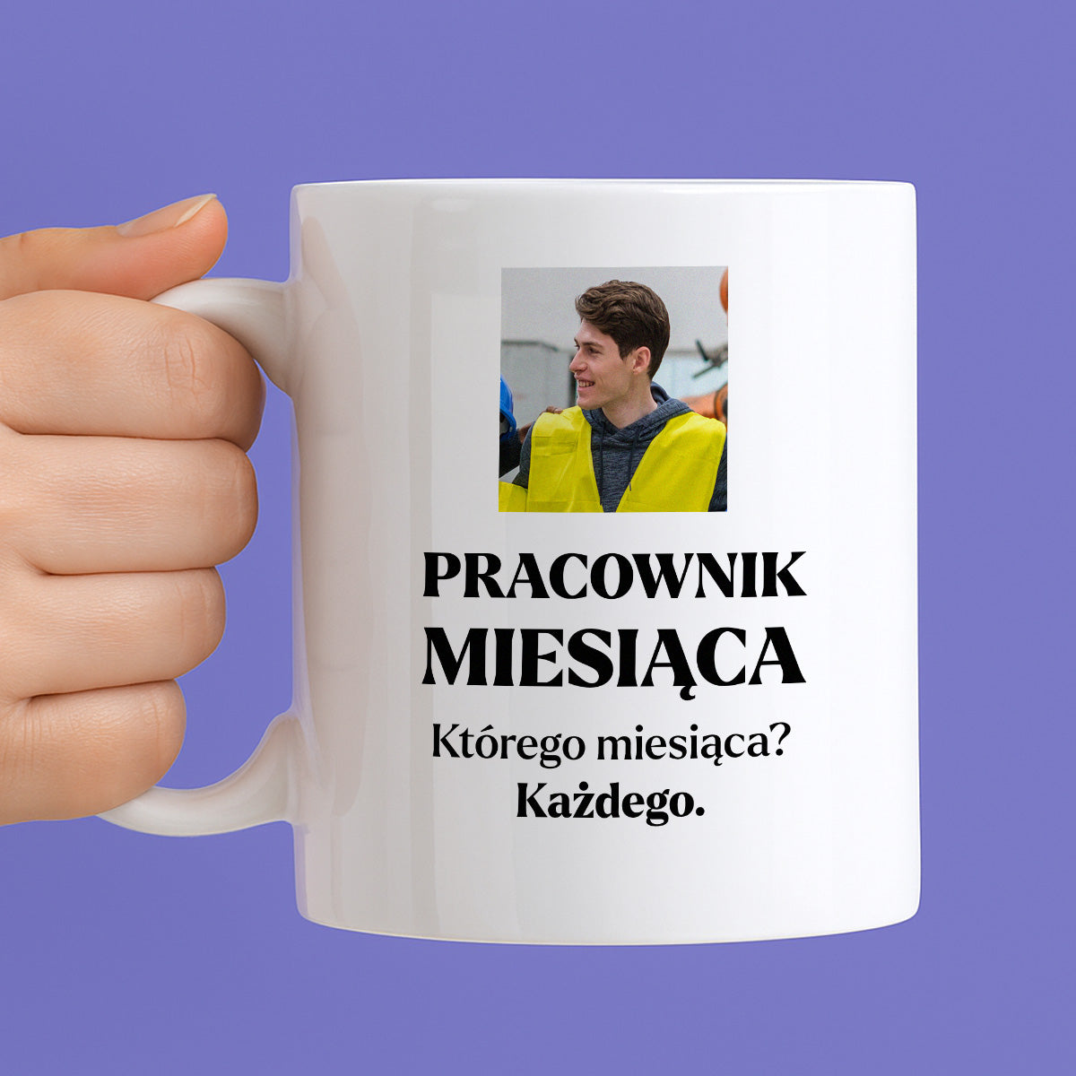 Kubek z nadrukiem - "Pracownik miesiąca ze zdjęciem"