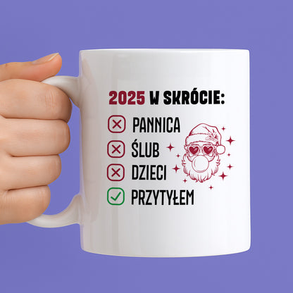 Kubek świąteczny z Mikołajem "2025 w skrócie" II
