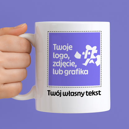 Kubek spersonalizowany z własnym zdjęciem / grafiką i podpisem