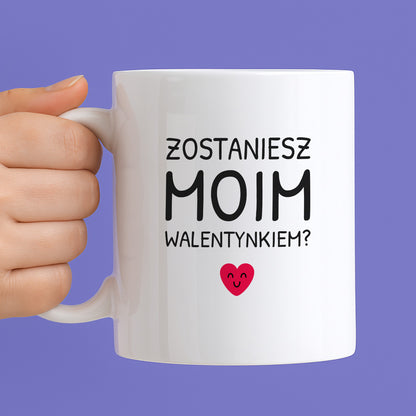 Kubek z nadrukiem - "Zostaniesz moim Walentynkiem?"