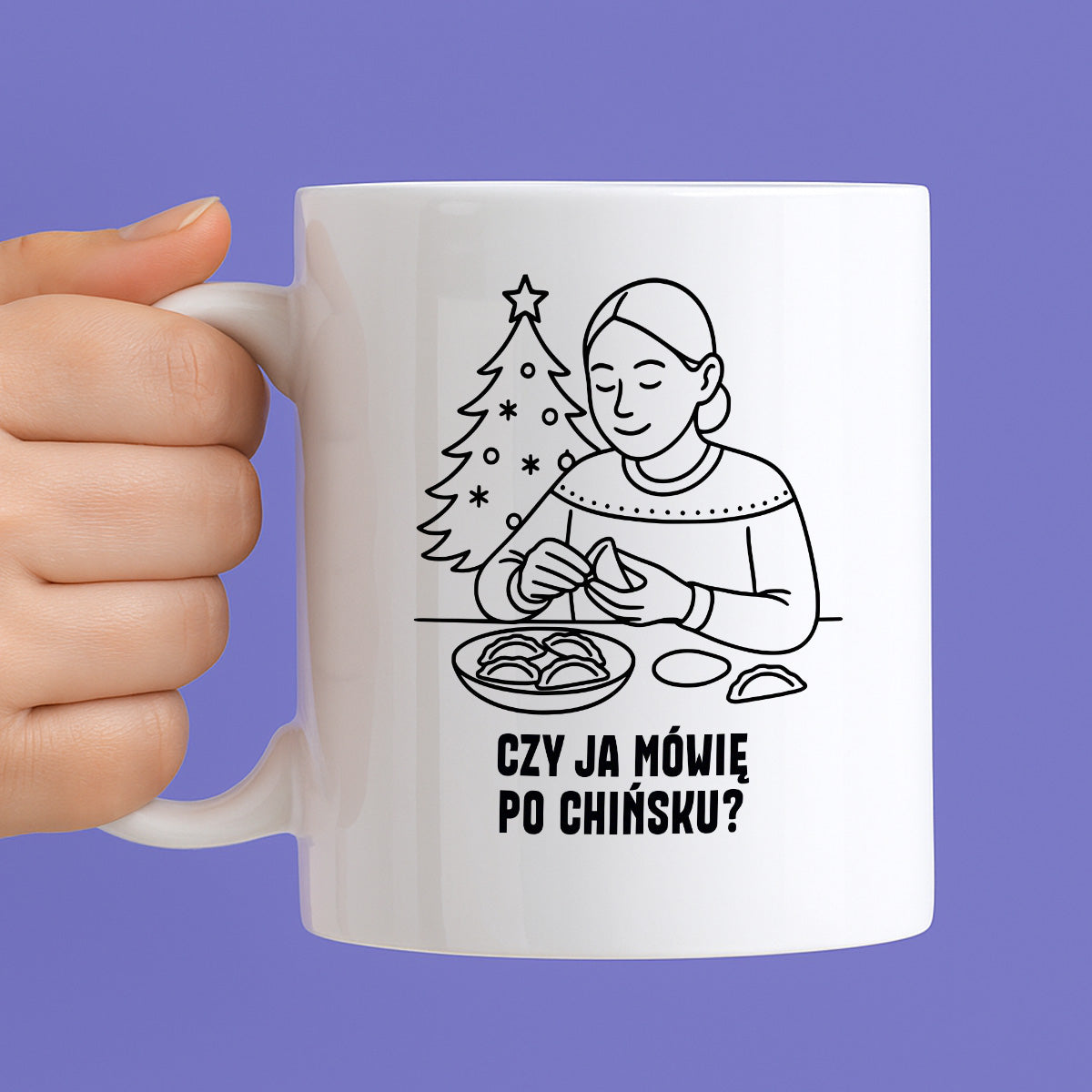 Kubek świąteczny z cytatem MAMY - "Czy ja mówię po chińsku?"