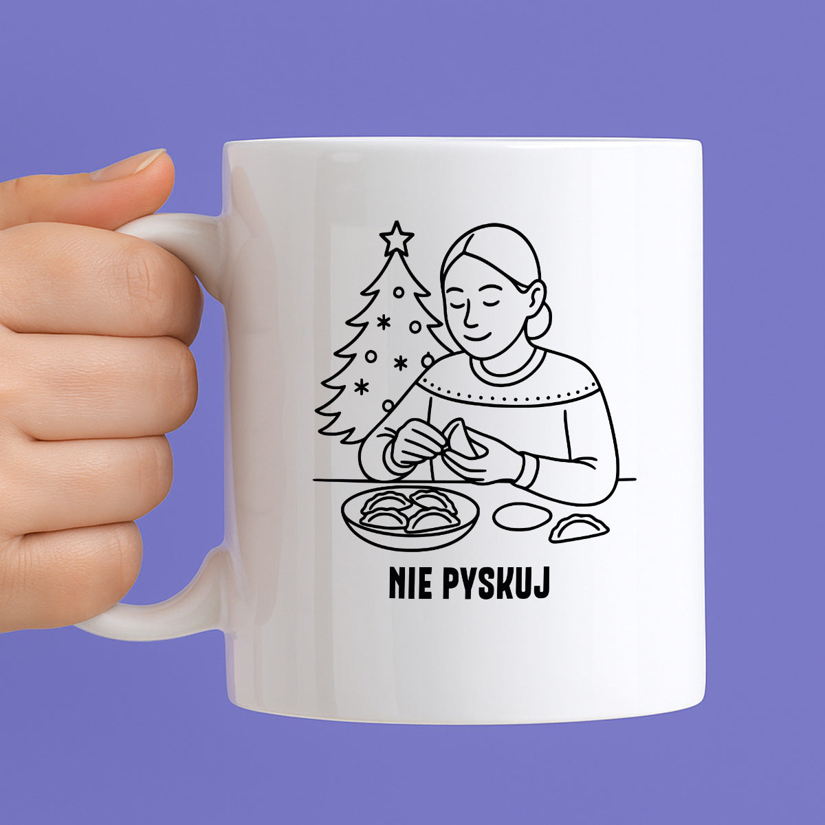 Kubek świąteczny z cytatem MAMY - "Nie pyskuj"